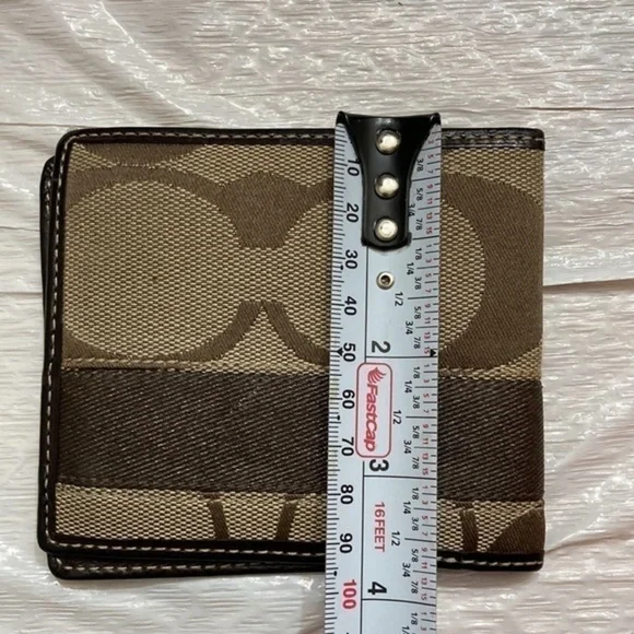 Coach signature c brown mens wallet - Picture 4 of 9
